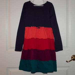SOLD$$$$$$$$Girls Garnet Hill Organic Color-Wheel Dress 8-9